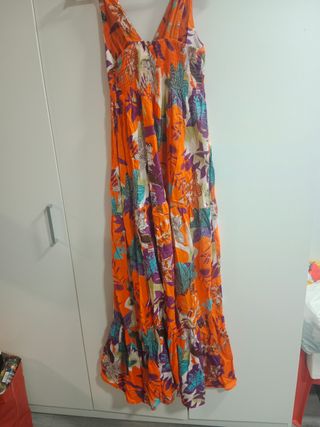Vestido largo estampado floral