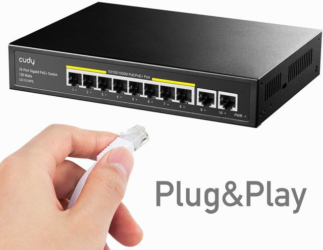 Switch Cudy 10 Porte Gigabit PoE+ GS1010PE