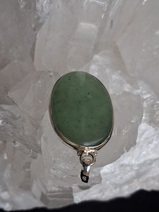 Colgante de Serpentina en Plata de Ley