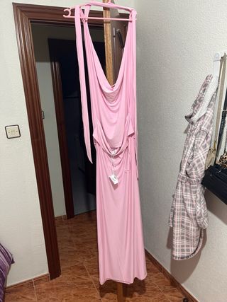 Vestido Pull and Bear rosa talla XL