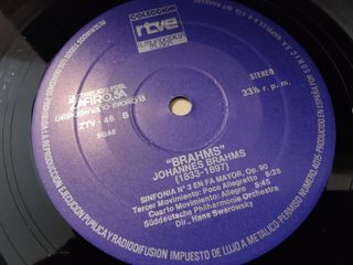 Vinilo Johannes Brahms Sinfonía N°3 Op. 90