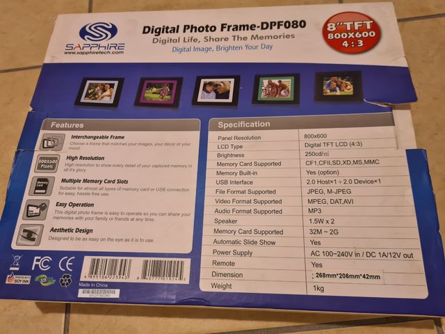 Cornice Digitale Sapphire 8 TFT