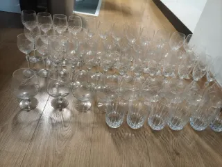 Juego de copas de cristal