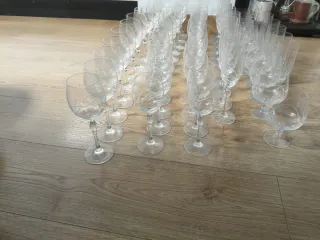 Juego de copas de cristal