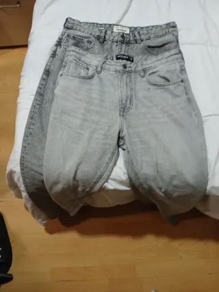 Pack 2 Pantalones Vaqueros Grises Pull&Bear
