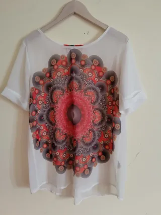 Blusa Desigual Manga Corta Estampada