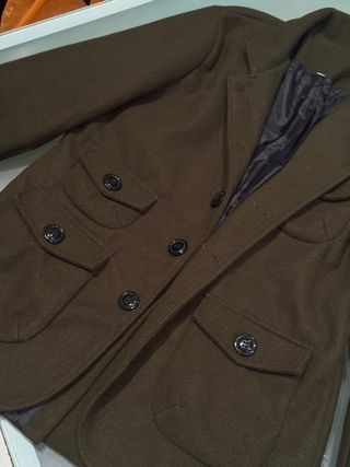 Chaqueta Lana Estilo Montería verde oliva 