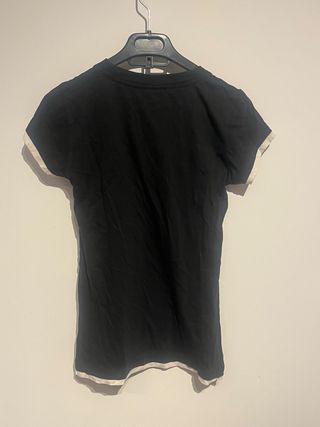 Camiseta Algodón Bershka Talla L Negra