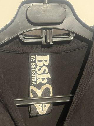 Camiseta Algodón Bershka Talla L Negra