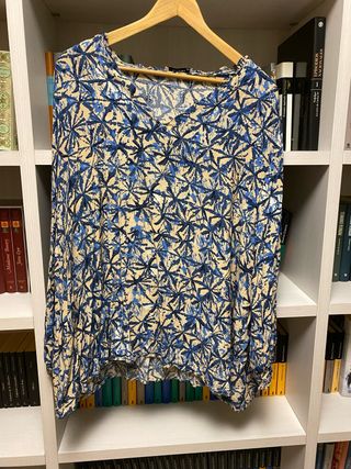 Camisa Couchel T2XL+ (58/60) Azul dibujo geometric