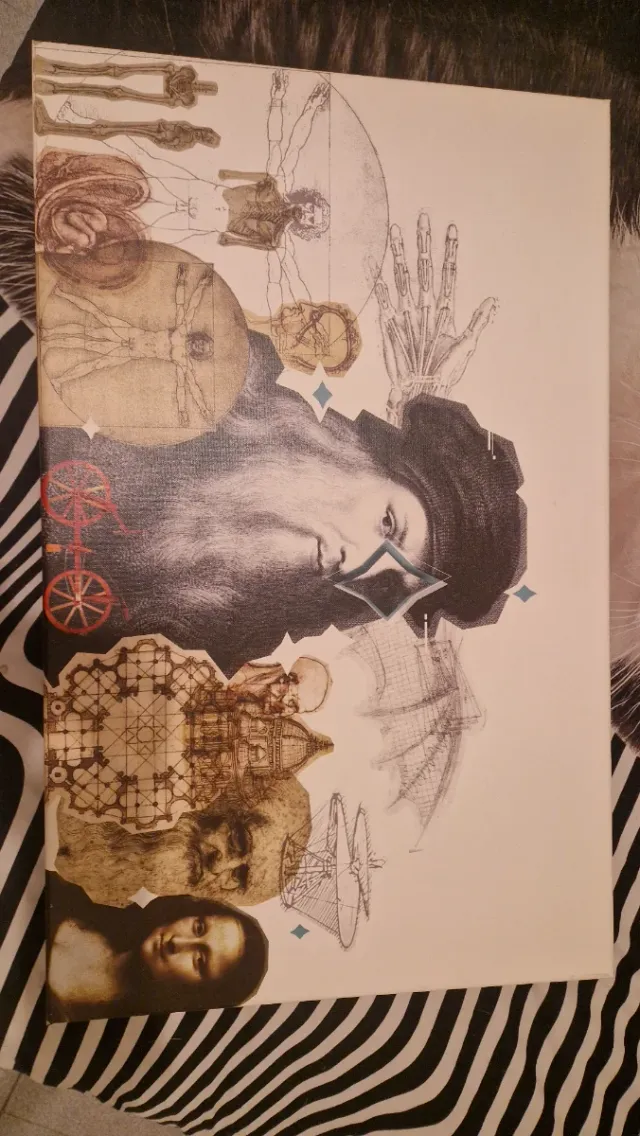 Cuadro collage arte anatomía y Mona Lisa