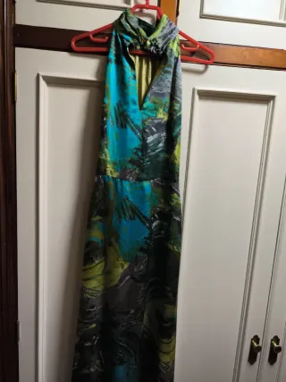 Vestido largo estampado