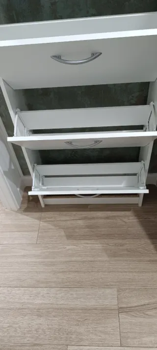 Zapatero fondo reducido blanco 3 compartimentos