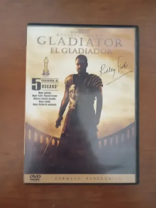 DVD Gladiator Firmado por Ridley Scott