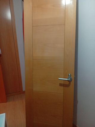 Puerta de baño de madera