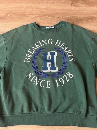 Sudadera Verde Stradivarius Talla S