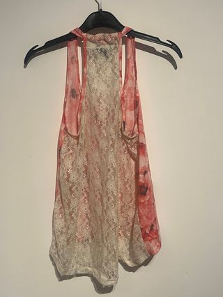 Camiseta tirantes floral encaje XS New Yorker