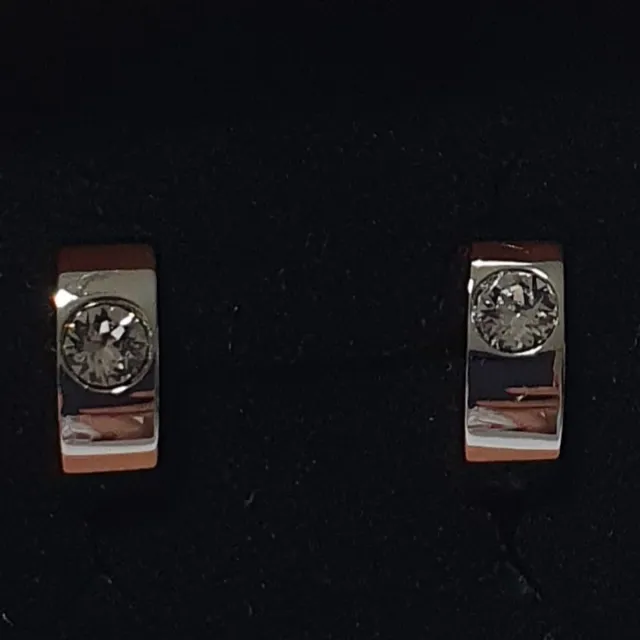 Pendientes ORO BLANCO Y SWAROVSKIS