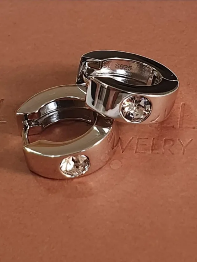 Pendientes ORO BLANCO Y SWAROVSKIS