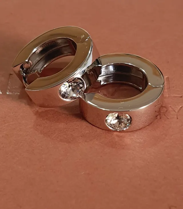 Pendientes ORO BLANCO Y SWAROVSKIS