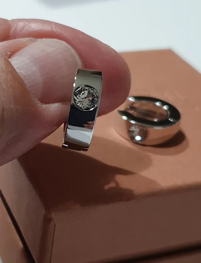 Pendientes ORO BLANCO Y SWAROVSKIS