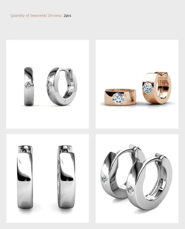 Pendientes ORO BLANCO Y SWAROVSKIS