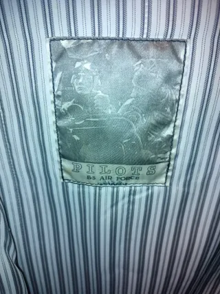 Chaqueta Piloto Cuero Ovino B3 Air Force Negra