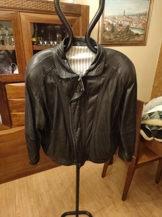 Chaqueta Piloto Cuero Ovino B3 Air Force Negra