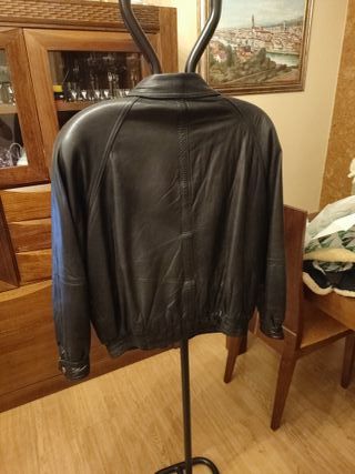 Chaqueta Piloto Cuero Ovino B3 Air Force Negra