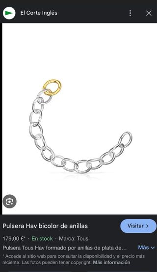 Pulsera Tous eslabones oro y plata