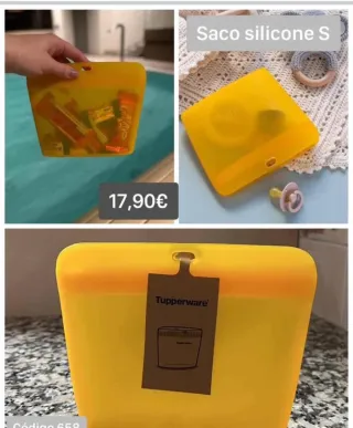 Saco Silicone S Tupperware Amarelo