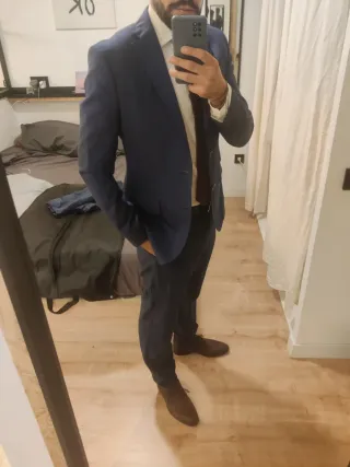 Traje de hombre azul