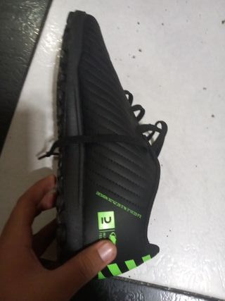 Botas de fútbol KIPSTA negras y verdes