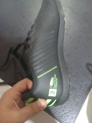Botas de fútbol KIPSTA negras y verdes