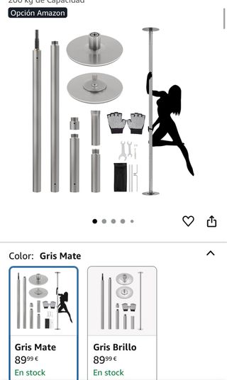 Barra Pole Dance Gris Mate