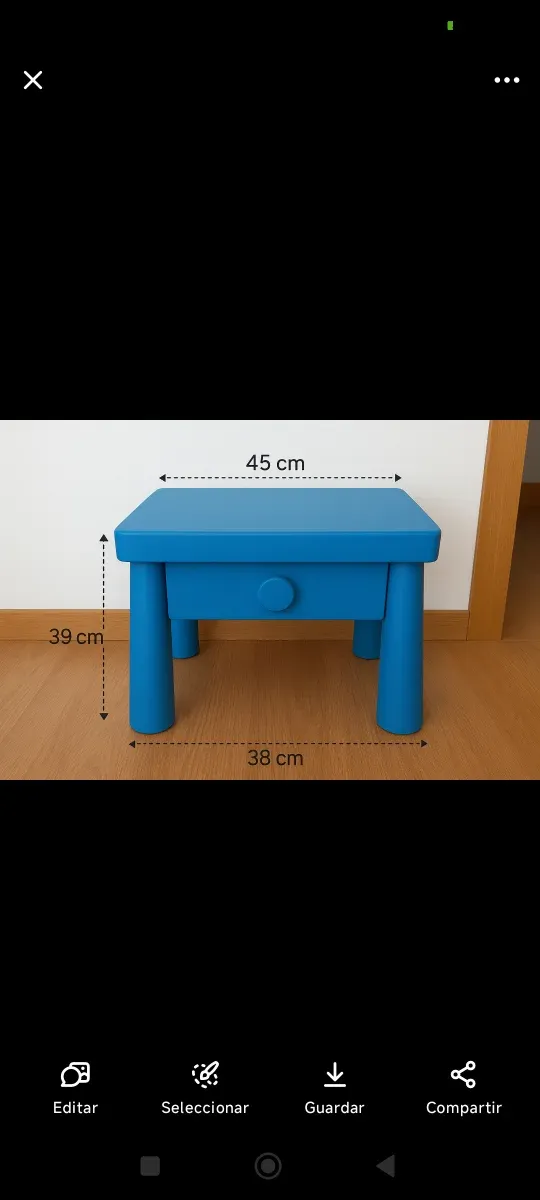 Tavolo per bambini blu