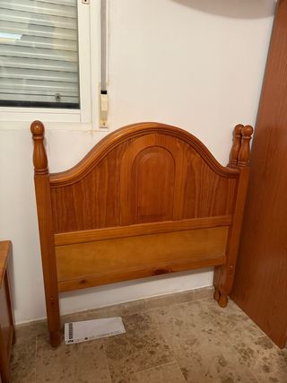 Cabecero de madera para cama de 90cm
