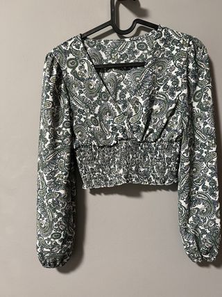Blusa Shein Estampada Manga Larga