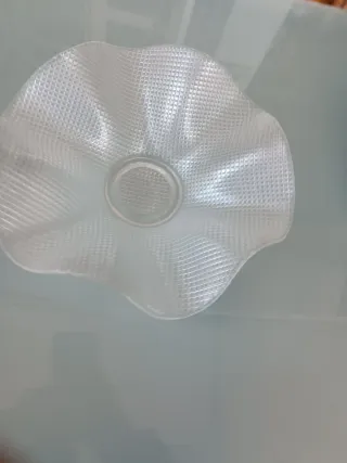 Centrotavola in vetro ondulato trasparente