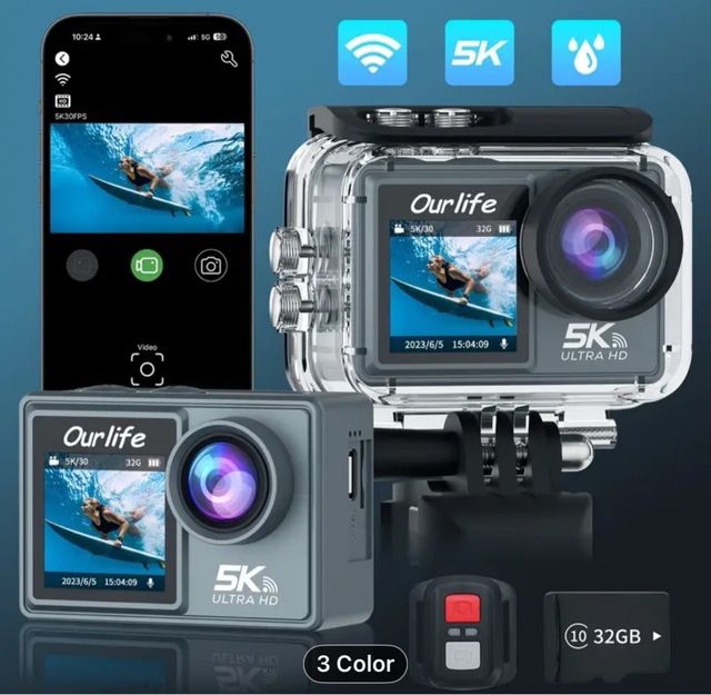 Fotocamera sportiva 4K Wifi grandangolare 16M