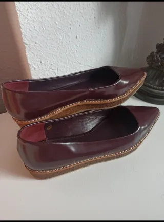 Zapatos de piel morados talla 37