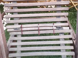 2 Hamacas de madera con cojines