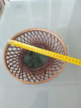 Cestino in bambù intrecciato