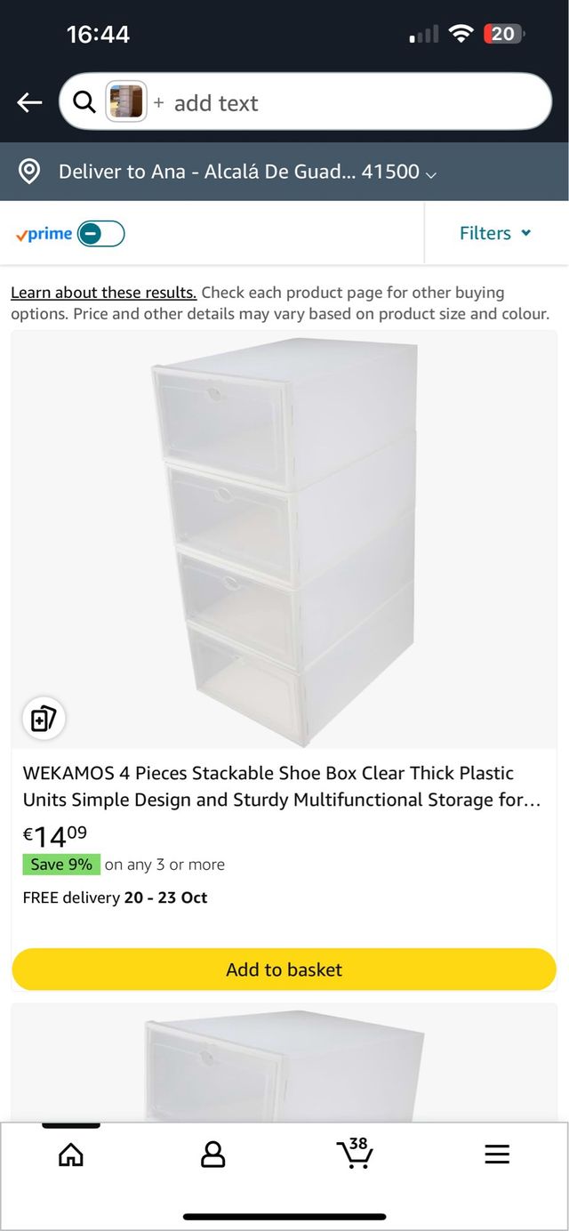 Zapatero WEKAMOS 4 Unidades Transparente