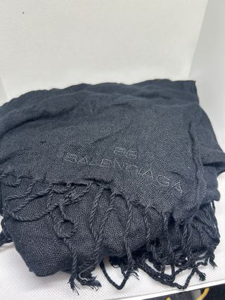 Sciarpa Balenciaga nera con frange