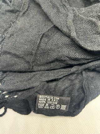 Sciarpa Balenciaga nera con frange