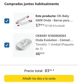 Bañera OKbaby Italy Ergonómica + Barras adaptables