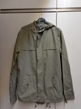 Giacca ragazzo verde oliva con cappuccio