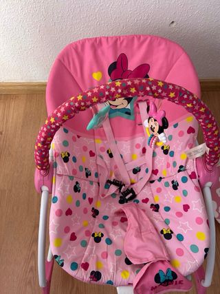 Hamaca bebé Minnie Mouse rosa
