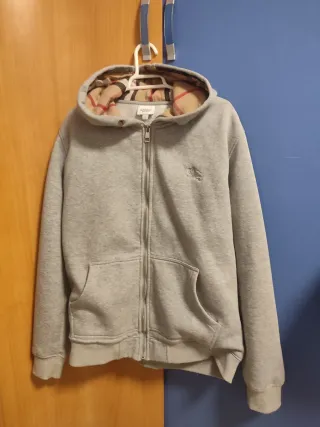 Sudadera Burberry Gris con Capucha